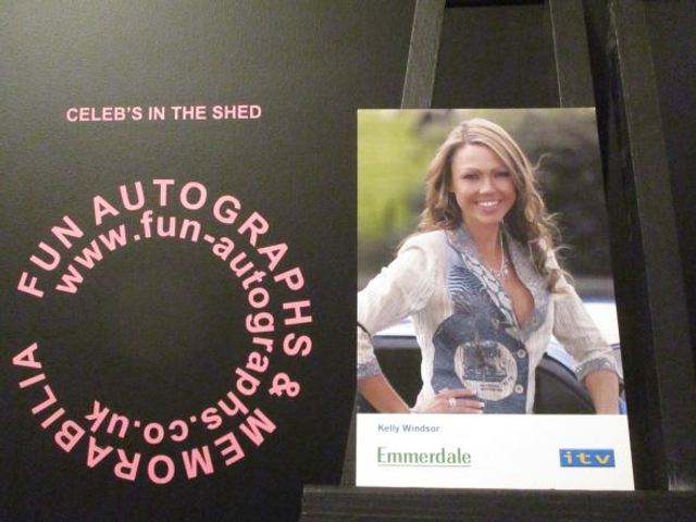 Adele Silva (Kelly Windsor) Original Emmerdale Blue &amp; Yellow Itv Logo Cast Card