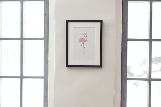 Flamant rose style origami