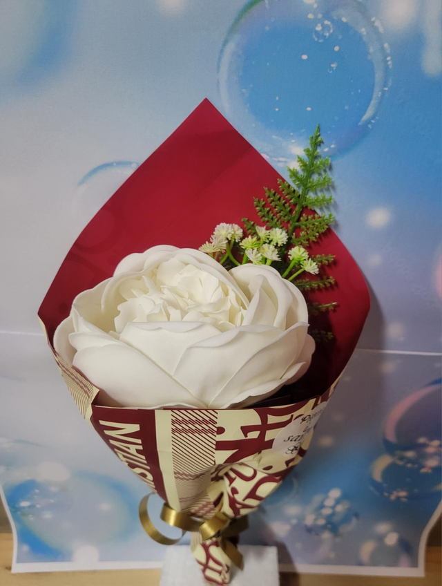 Pivoine de savon blanche 