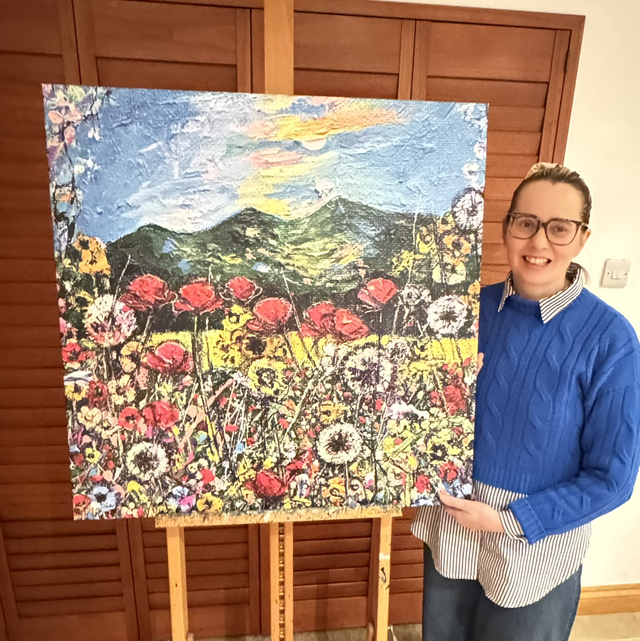 Print-Eildons-Bright Eildons- Large Square canvas 