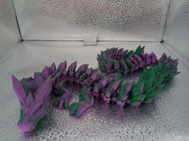 Long tailed Crystal Dragon - Matte Purple/Green