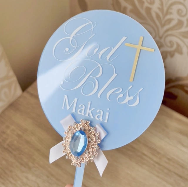 Occasion Cake Topper with Rhinestone
