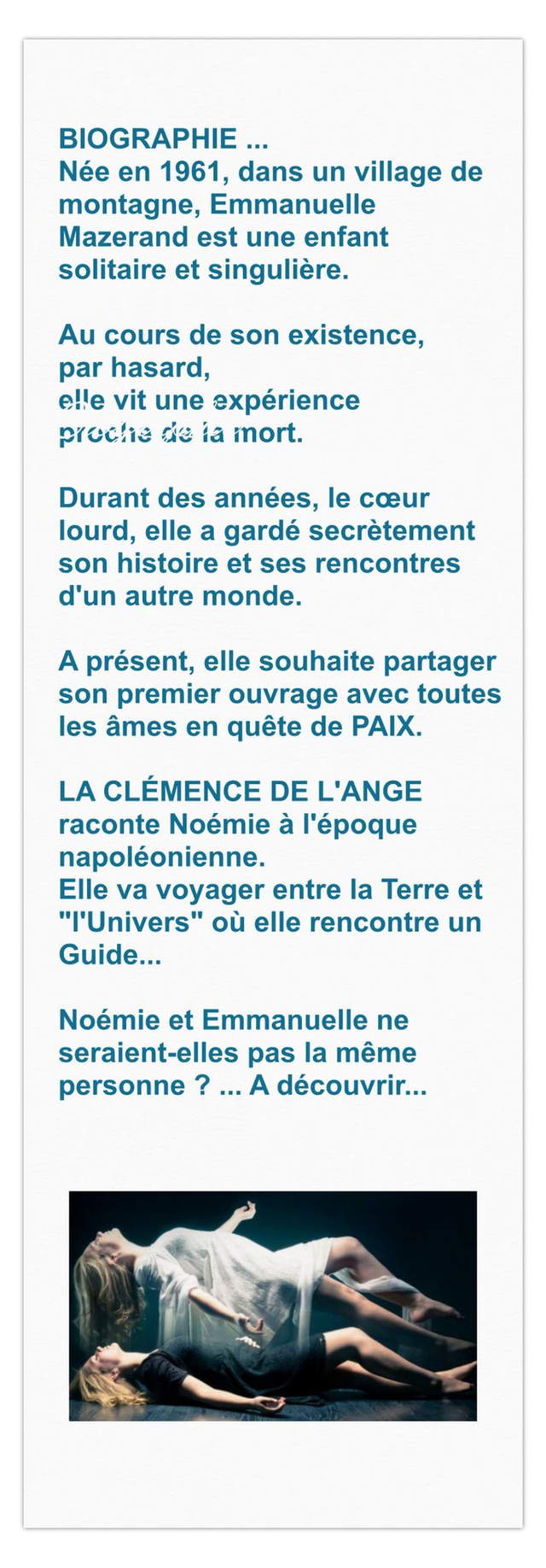 La Clémence de l'Ange (1er ouvrage)