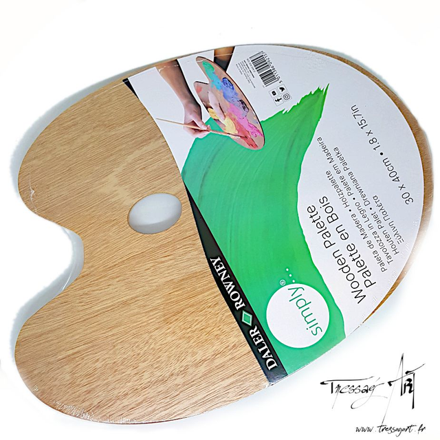 DALER ROWNEY - PALETTE OVALE EN BOIS 30 X 40 CM - CA005000