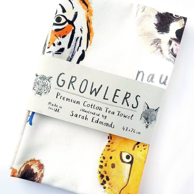 Growlers Animal Cotton Tea Towel