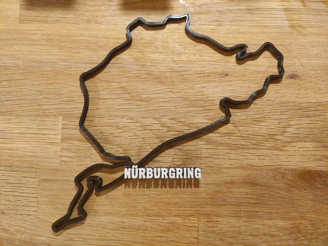 EXCLUSIVE NÜRBURGRING CIRCUIT TWO TONE WALL ART 3D Printed, F1, GT, Motorsport