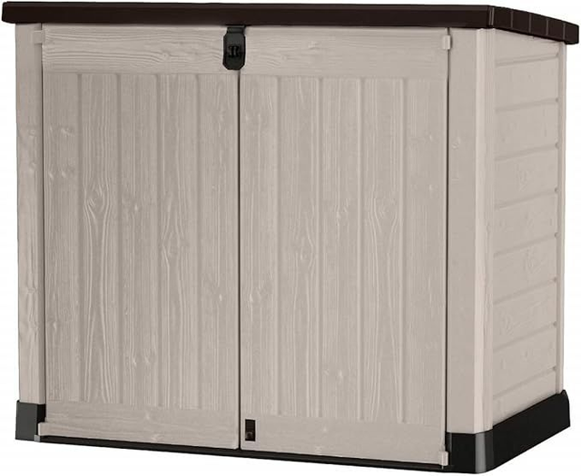 Keter Store It Out Pro Outdoor Garden Furniture Storage Shed Grey| Fade Free | All Weather Resistant | Safe and Secure 