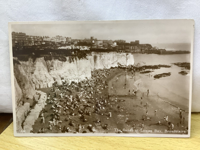 The Sands at Louisa Bay, Broadstairs, Kent, Posted 1932 J. Welch &amp; Sons postcard Our Ref No R763 £2.50