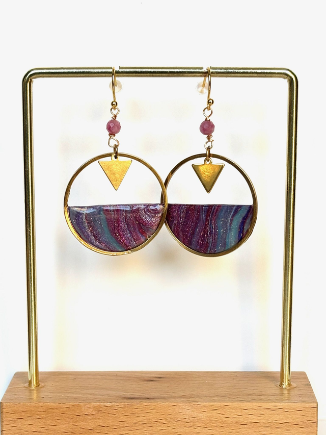 Boucles "Tourmaline"