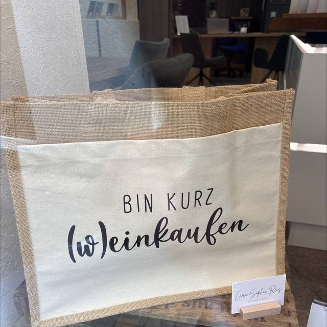 Einkaufstasche ich bin kurz (Wein)kaufen