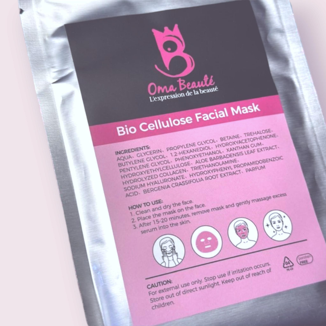 Masque facial en tissu au collagène x2