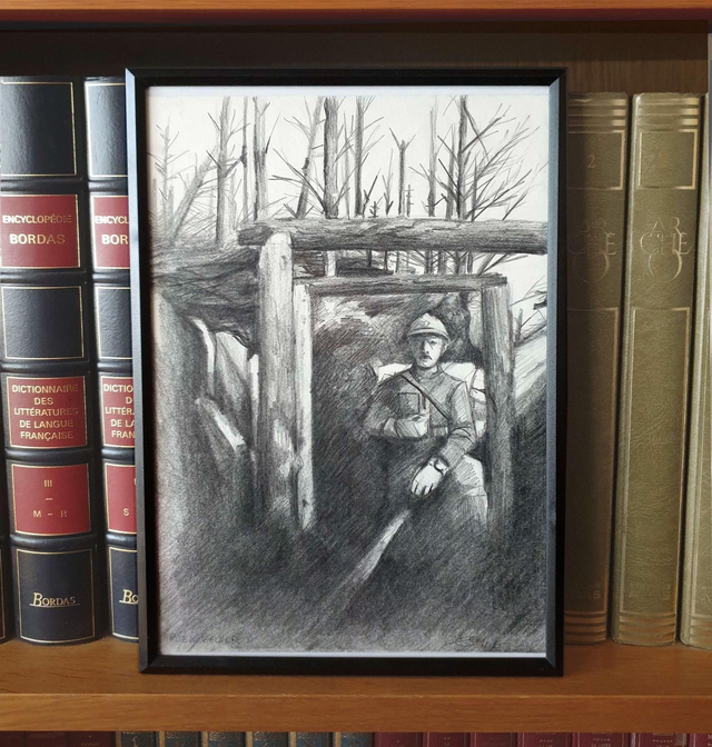 Original - Poilu dans une tranchée