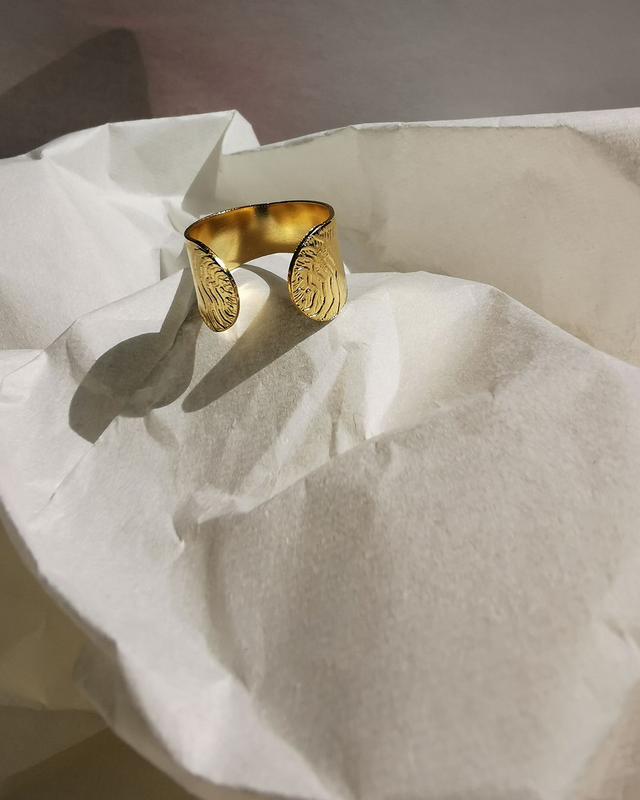 bague «topos et pistil» (bouts ronds)