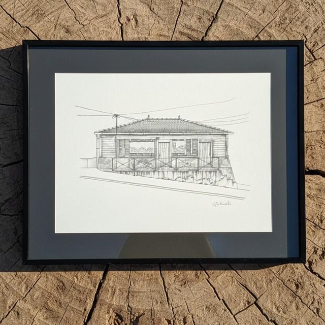 Encre et graphite - case créole #13 - Les Trois Ilets - Martinique 