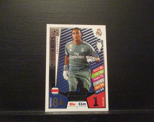 Keylor Navas - UEFA Champions League Match Attax 2017/18 Original Trading Card #2