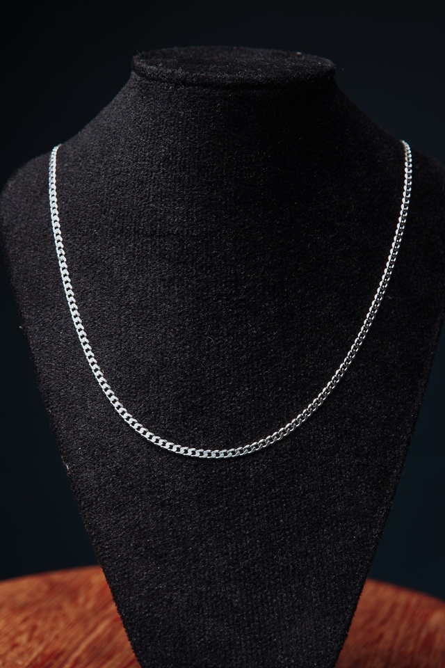 Corrente prata grumet 70cm