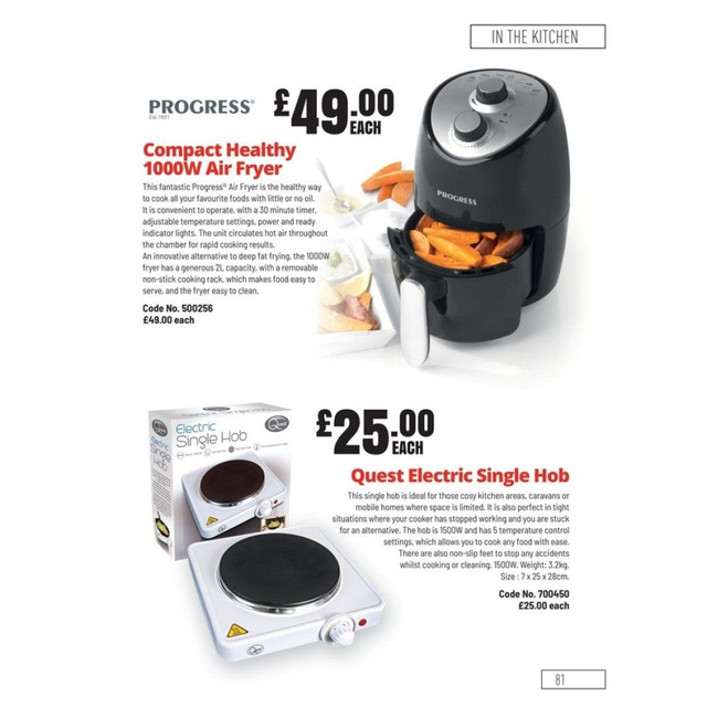 Compact Healthy 1000w Hot Air Fryer