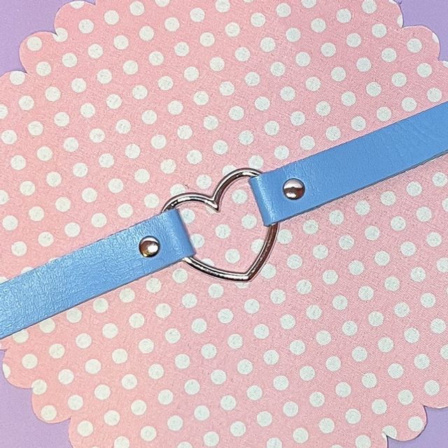 Heart Choker Blau
