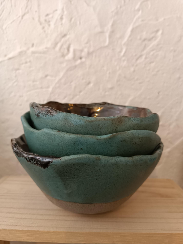 Ensemble 3 bols bi-colore 