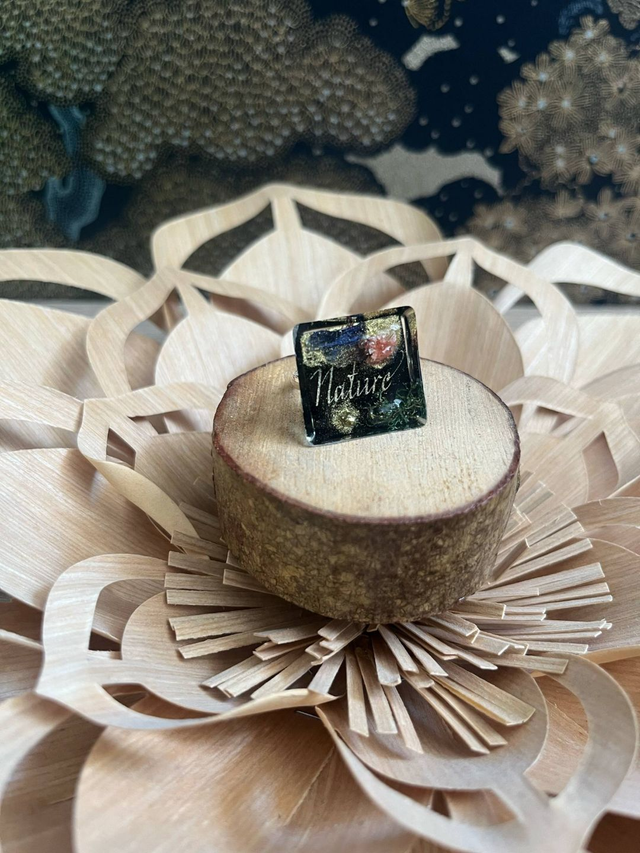 Nature bleu rose or mousse