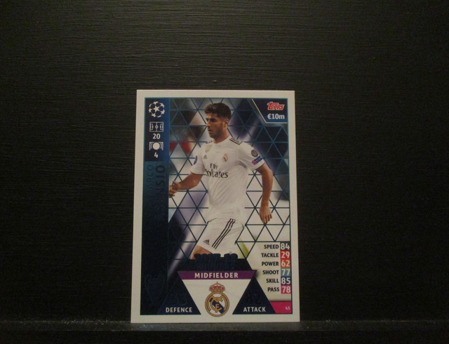 Marco Asensio - UEFA Champions League Match Attax 2018/19 Original Trading Card #45