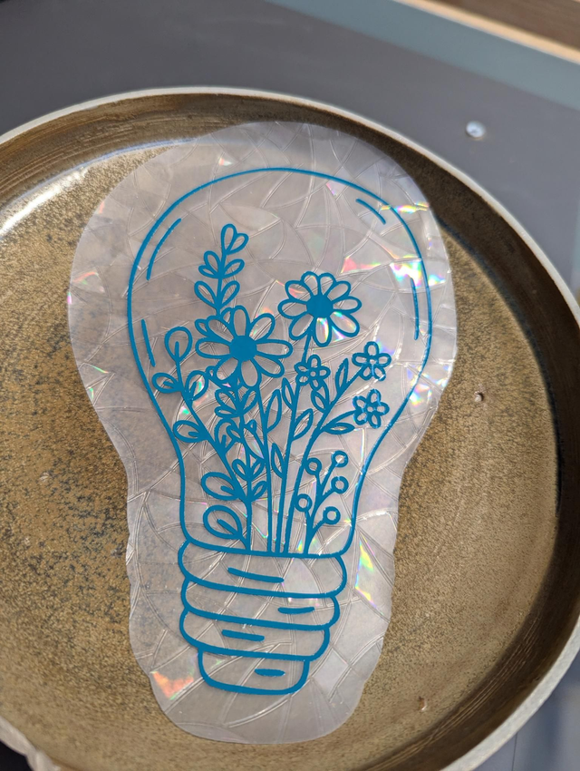 Grand Suncatcher stickers &quot;Ampoule Fleur&quot;