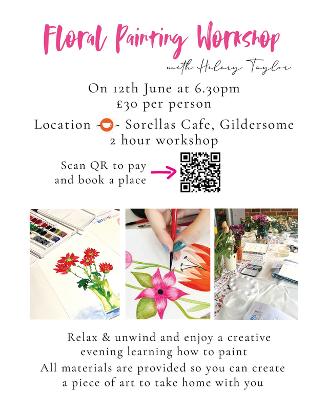 Floral Painting Workshop - Sorellas Cafe - 12th June 2025