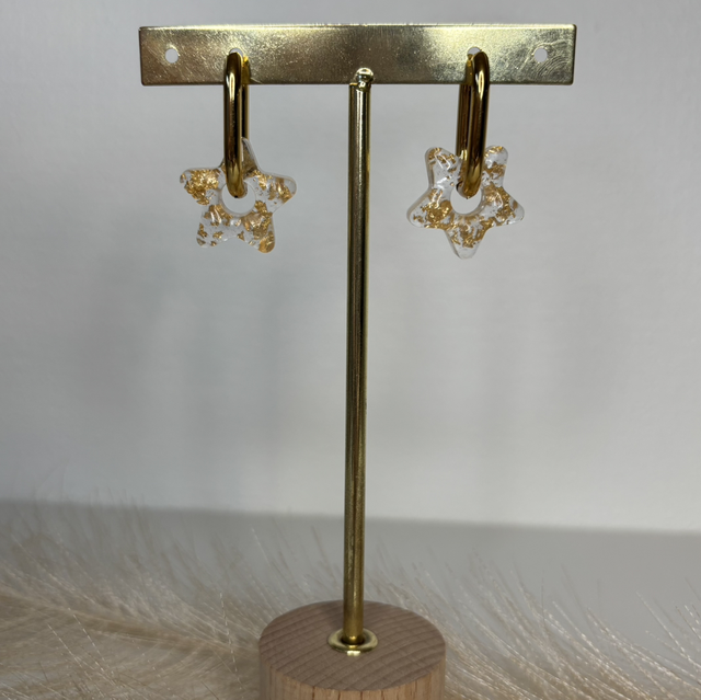 Pampilles étoile feuille d’or 