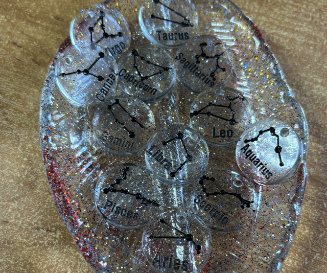 Zodiako ženklo kaklo papuošalas