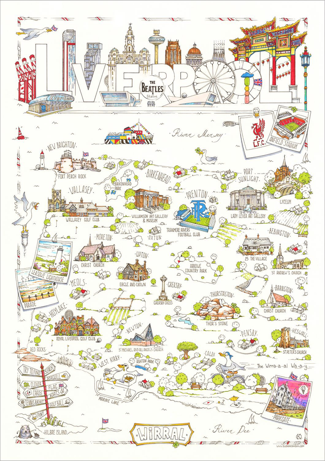 Map of Wirral / poster