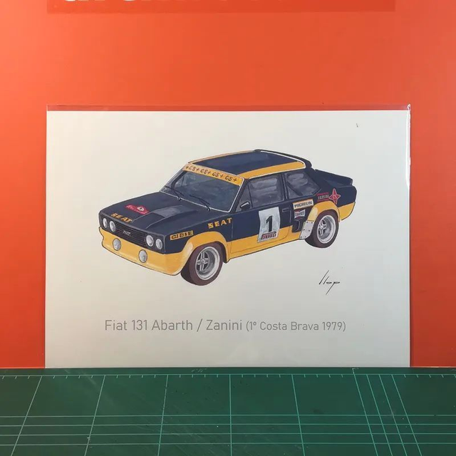 Artimotor prints - A4 1979 Fiat 131 Abarth – Antonio Zanini (1º rally Costa Brava)