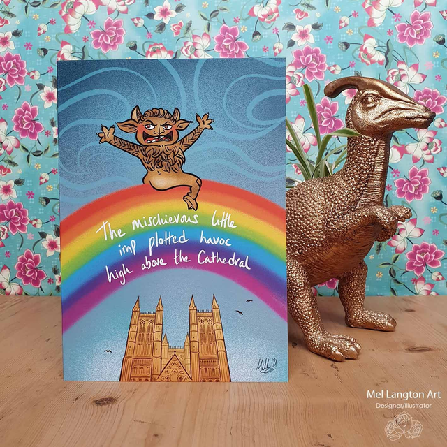 Lincoln Imp Rainbow Greeting Card