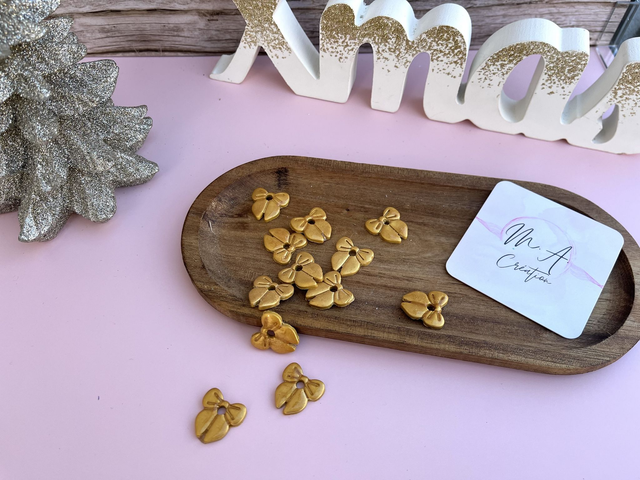 Pampilles noeuds doré