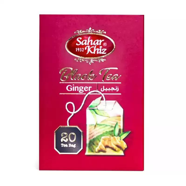 Sahar Khiz Perzský Čierny Sáčkový Čaj so Zázvorom 30 gr. (20 ks.)