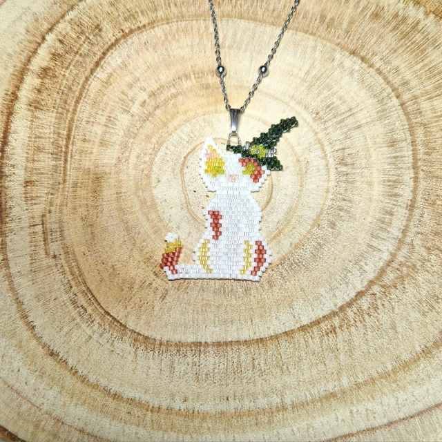 Pendentif Chat Calico 