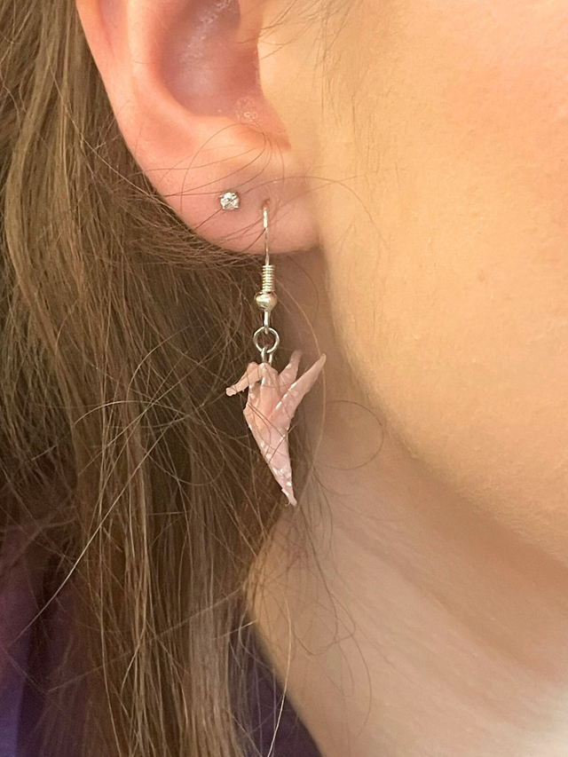 Boucles d'oreilles courtes "Colibri"