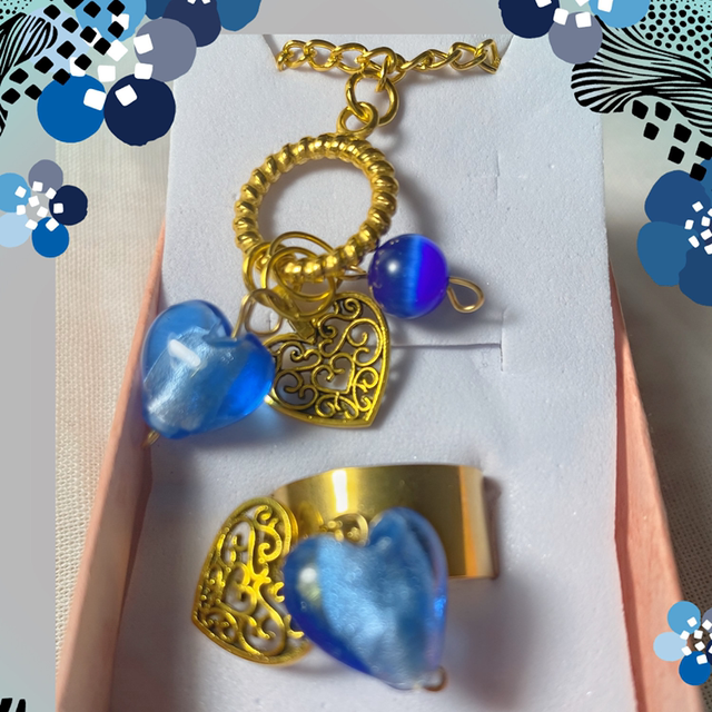 Parure Collier et Bague Cristala