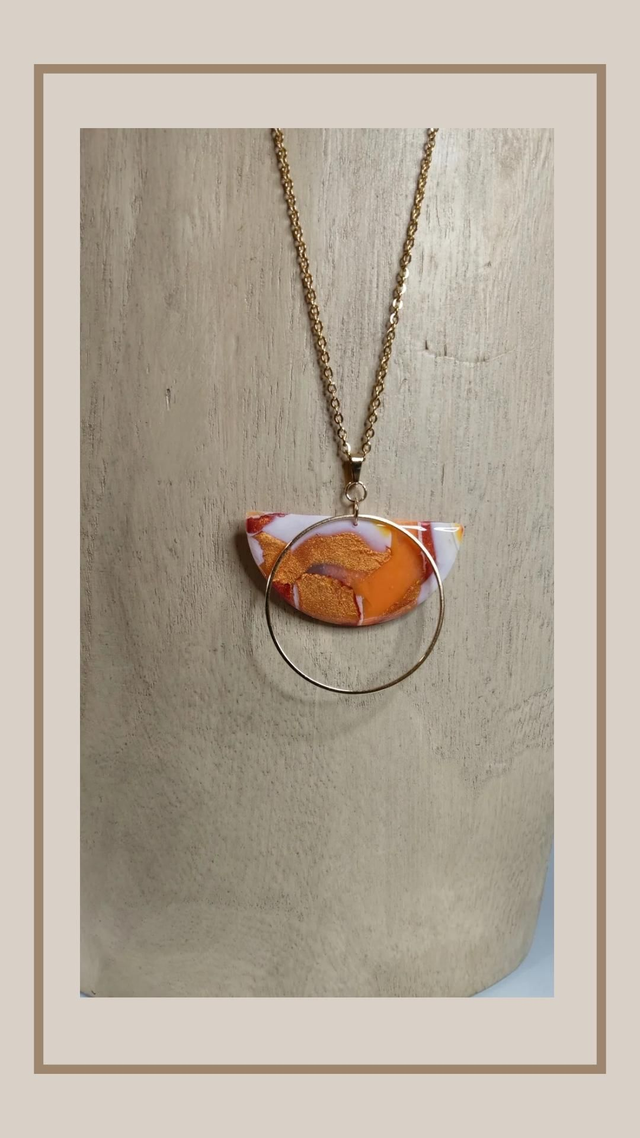 Collier sunset pop demi-lune 