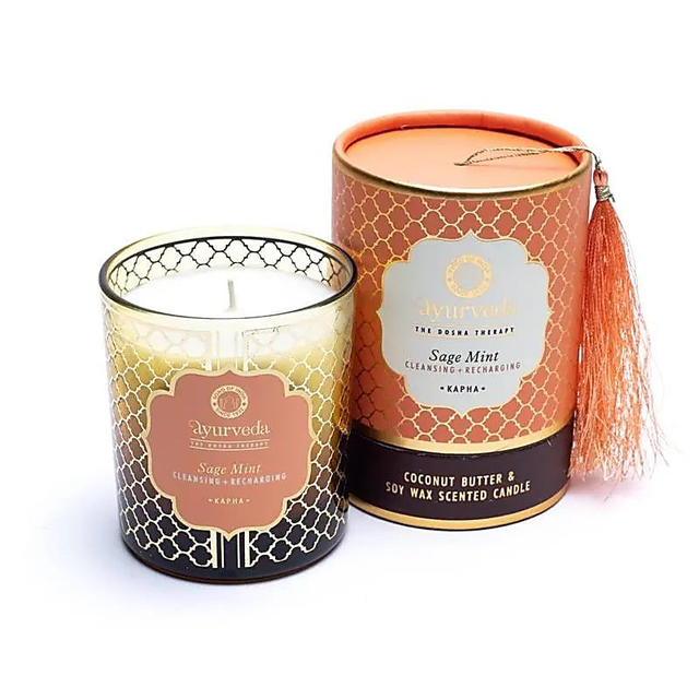 Kapha Sauge menthe Ayurveda Bougie parfumée Candle Sage Mint