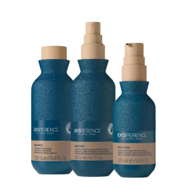 Eksperience Sun Pro Marine Hair Cleanser 250 Ml + Conditioner 200 Ml + Protective Hair Cream 125 Ml