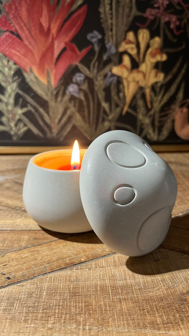 Champignon - Bougie en pot