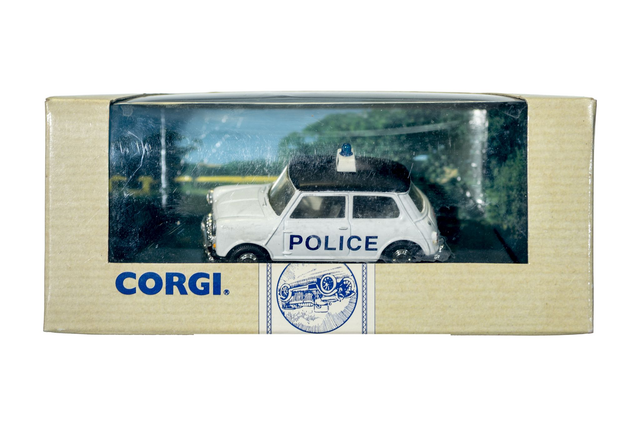 Corgi Mini Cooper Police Car Liverpool Police RARE box fault!