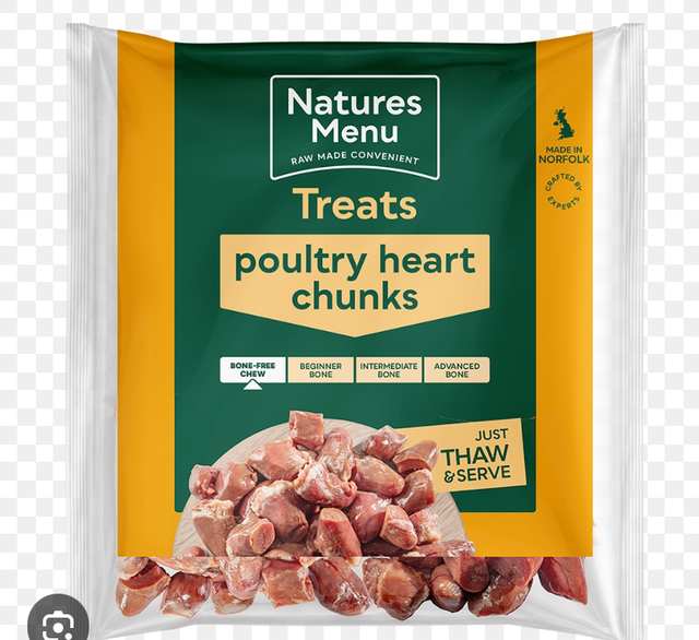 Nature's menu poultry heart chunks 1kg