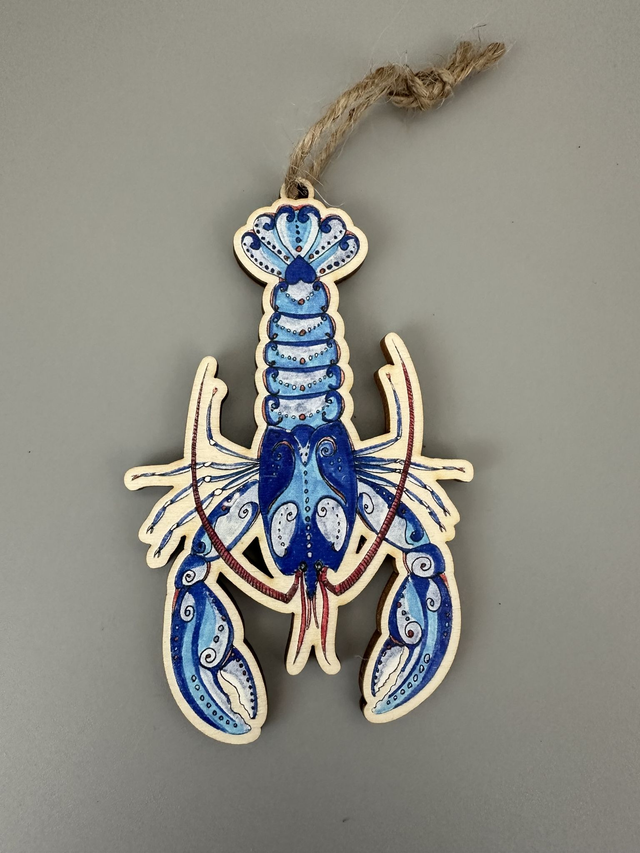 lobster wooden Christmas Decoration