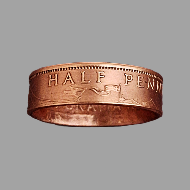 British Half Penny 1966 &amp;1967 Coin Rings