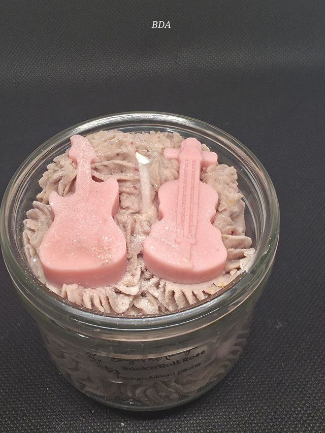 Bougies Rock&#039;n&#039;Roll Rose parfum Monoï Pêche 