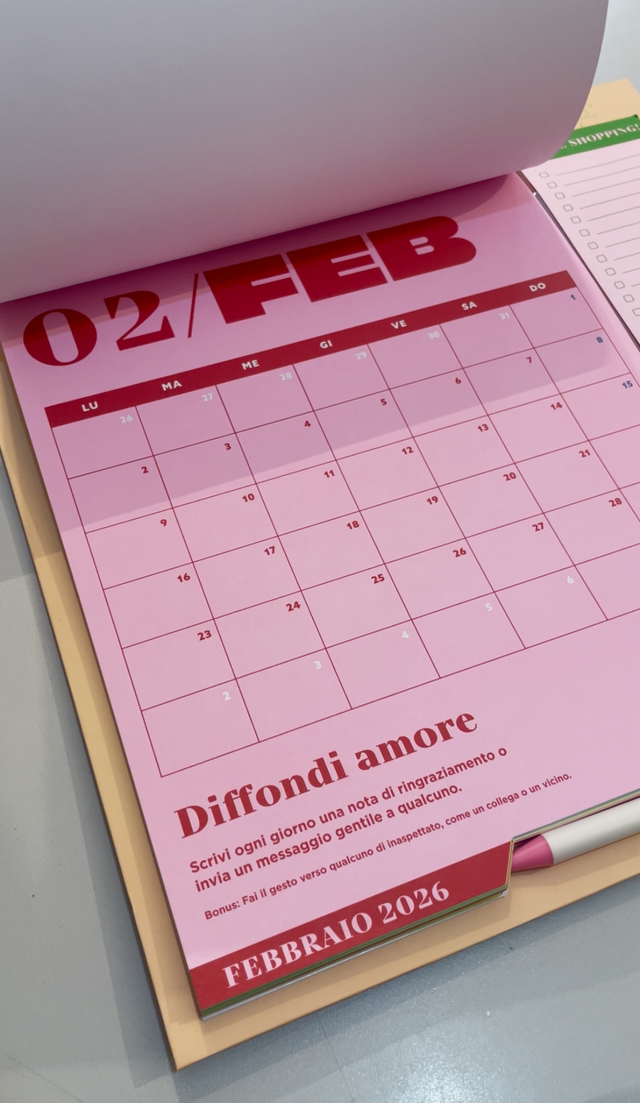 Calendario da parete/frigo magnetico 2026 - Non adatto ai noiosi