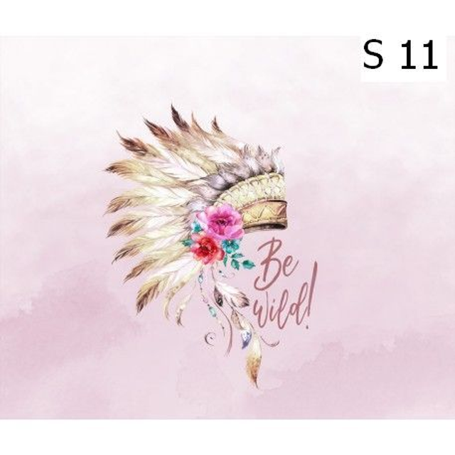 Panneau à coudre Be wild en simili 30x30cm 