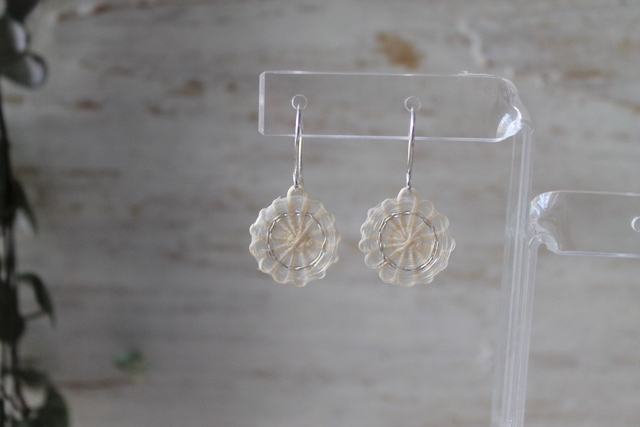 Boucles d'oreilles tissés en crin de cheval