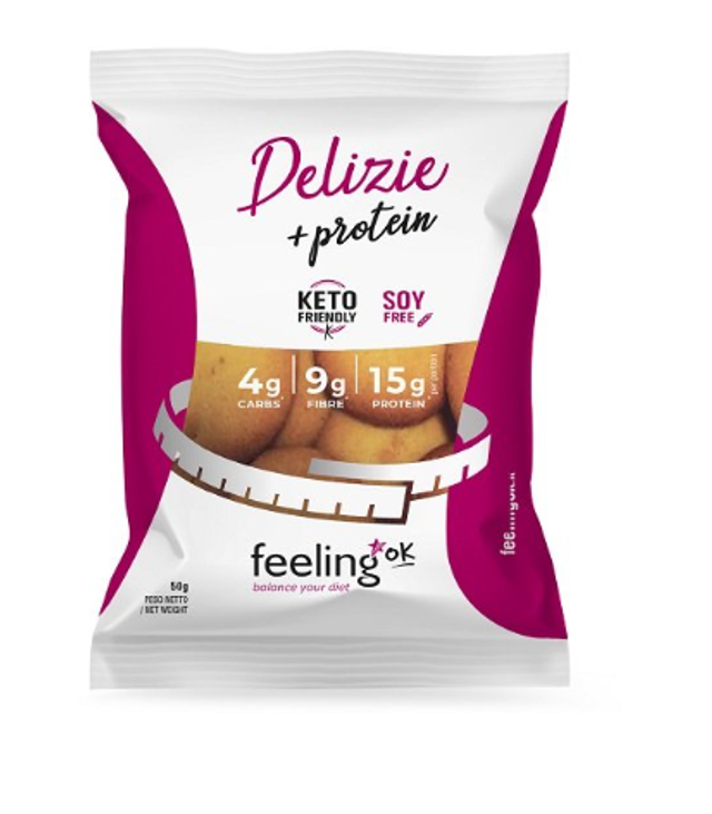 Delizia +Protein - biscotti KETO FRIENDLY - FEELING OK - VANIGLIA LIMONE